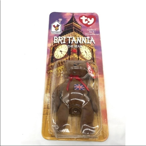 Ty Beanie Babies Britannia The Bear McDonald’s With Rare Tag Errors New In Box - Picture 1 of 11